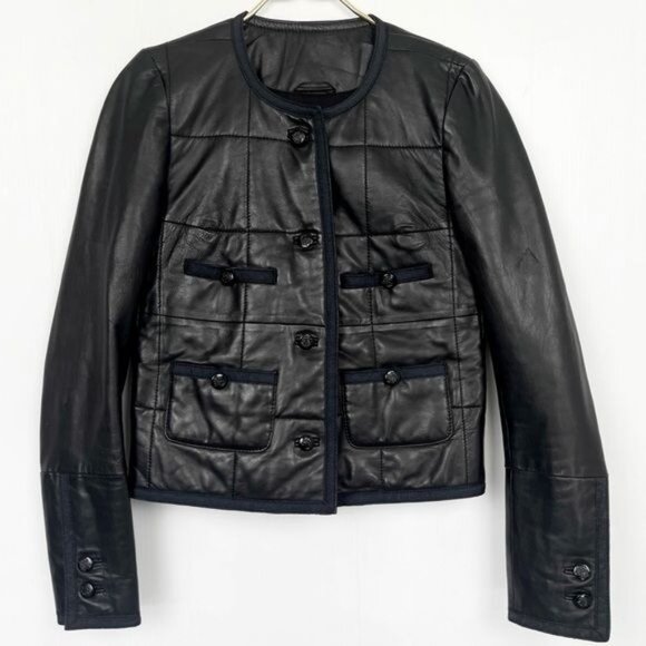 Maje buttery soft lamb leather black jacket Small - Picture 10 of 11